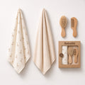 Baby Wendedecke Set mit Pflegekämmen Giraffe