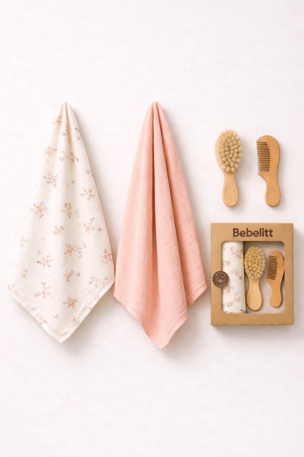Baby Wendedecke Set mit Pflegekämmen Flowers