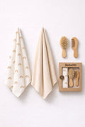 Baby Wendedecke Set mit Pflegekämmen Regenbogen