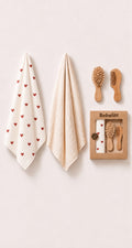 Baby Wendedecke Set mit Pflegekämmen Herz