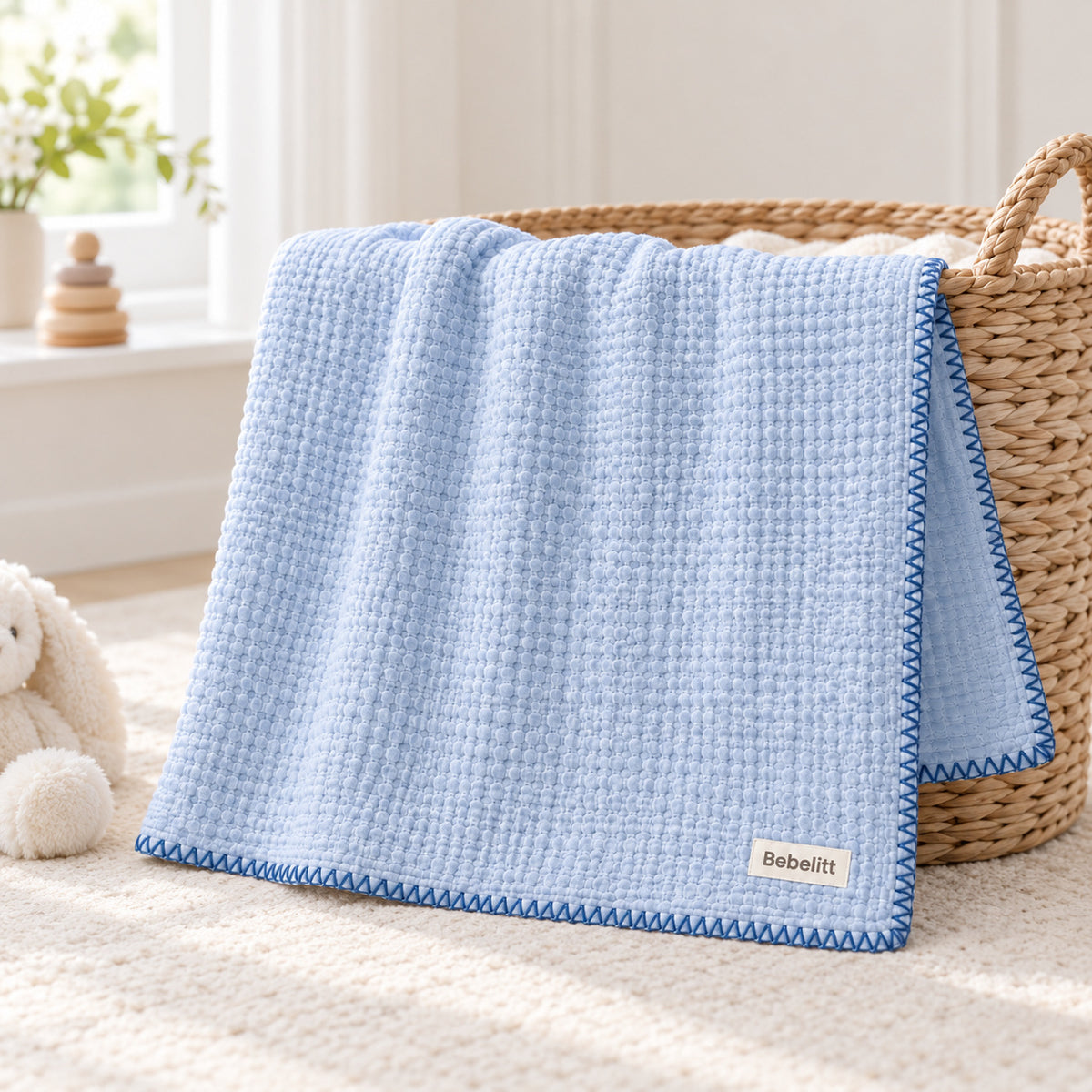 Babydecke Blau – Lifestyle