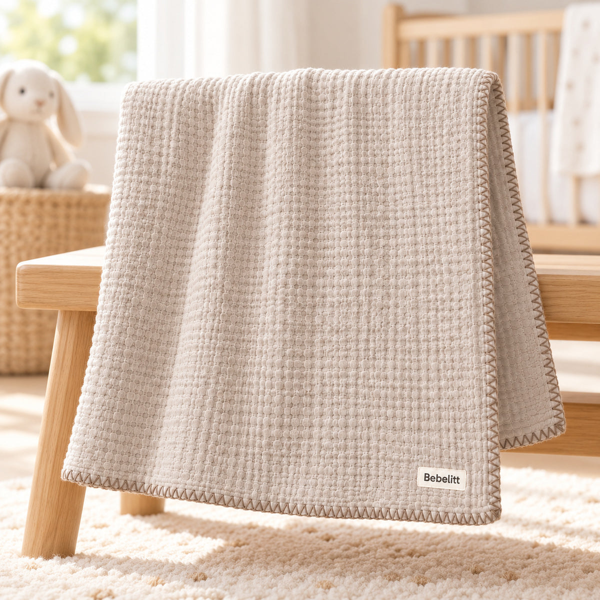 Babydecke Beige – Kinderzimmer