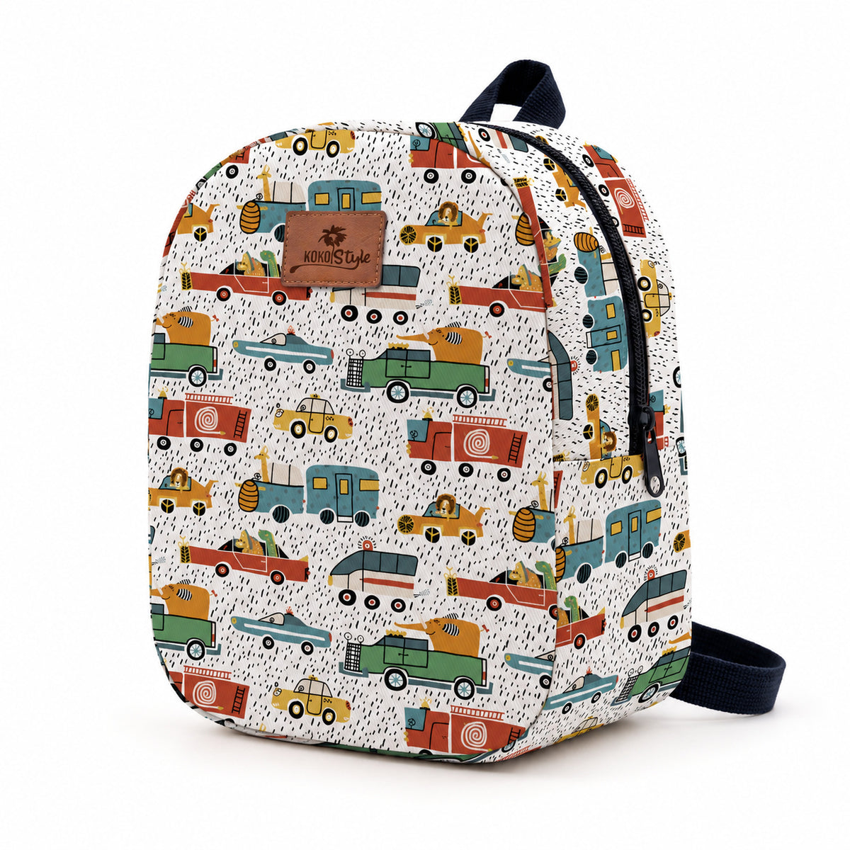 Kinderrucksack Tiere und Autos – Produkt