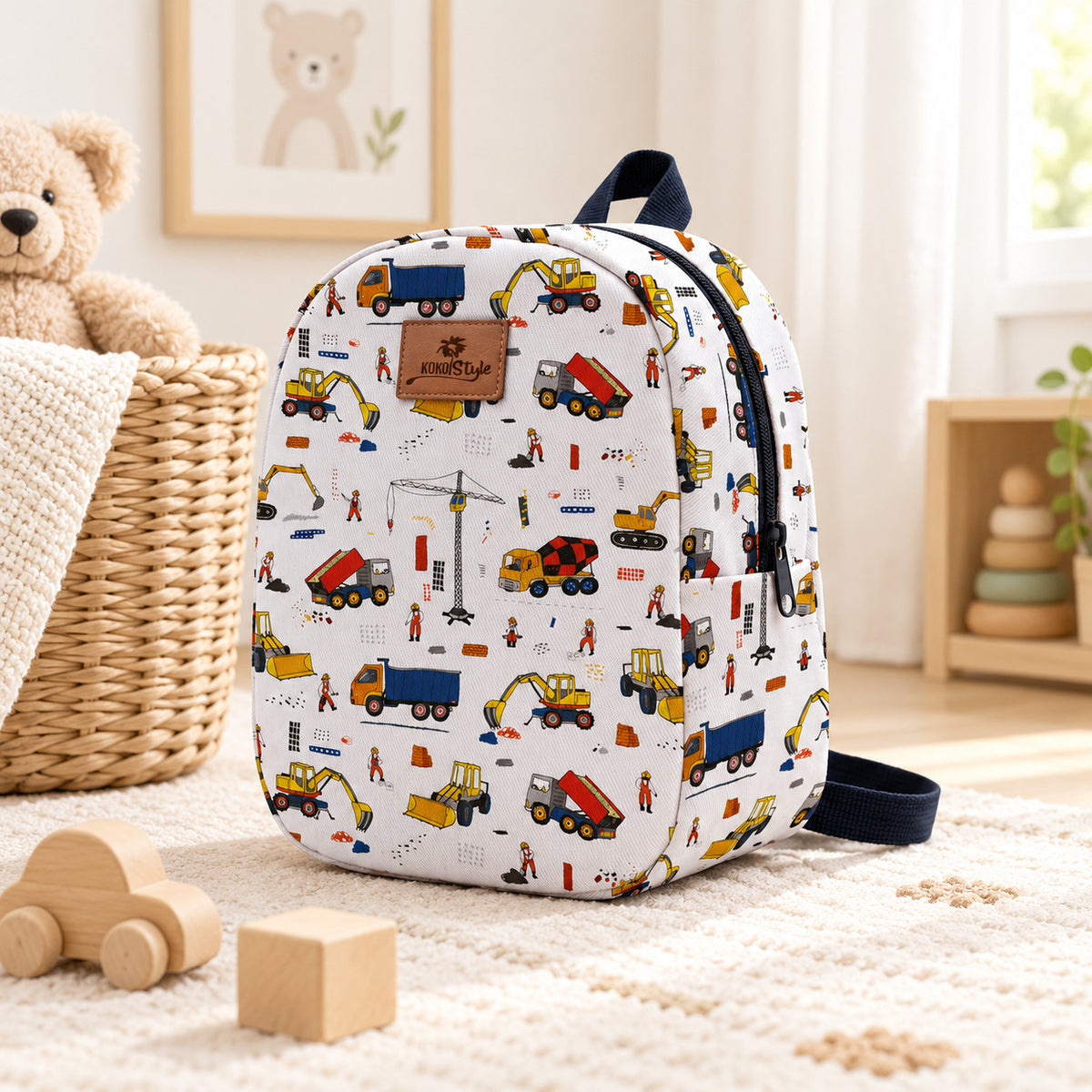 Kinderrucksack Baustellenfahrzeuge – Lifestyle