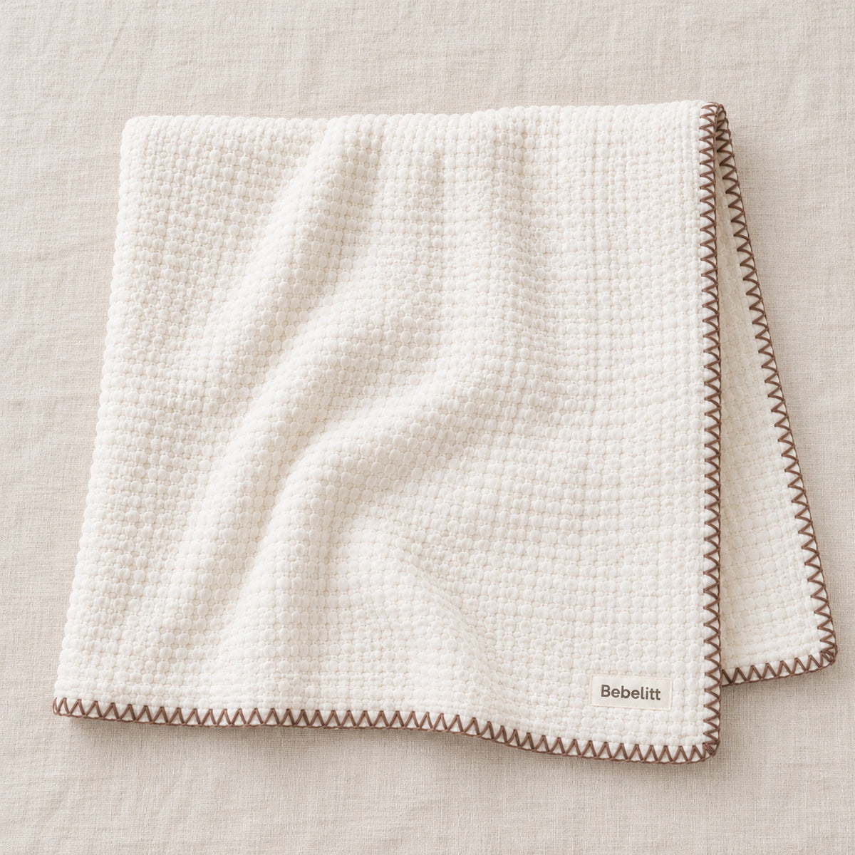 Babydecke Weiss – Flatlay