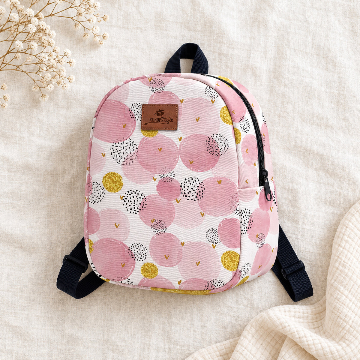 Kinderrucksack Rosa Ballon – Flatlay