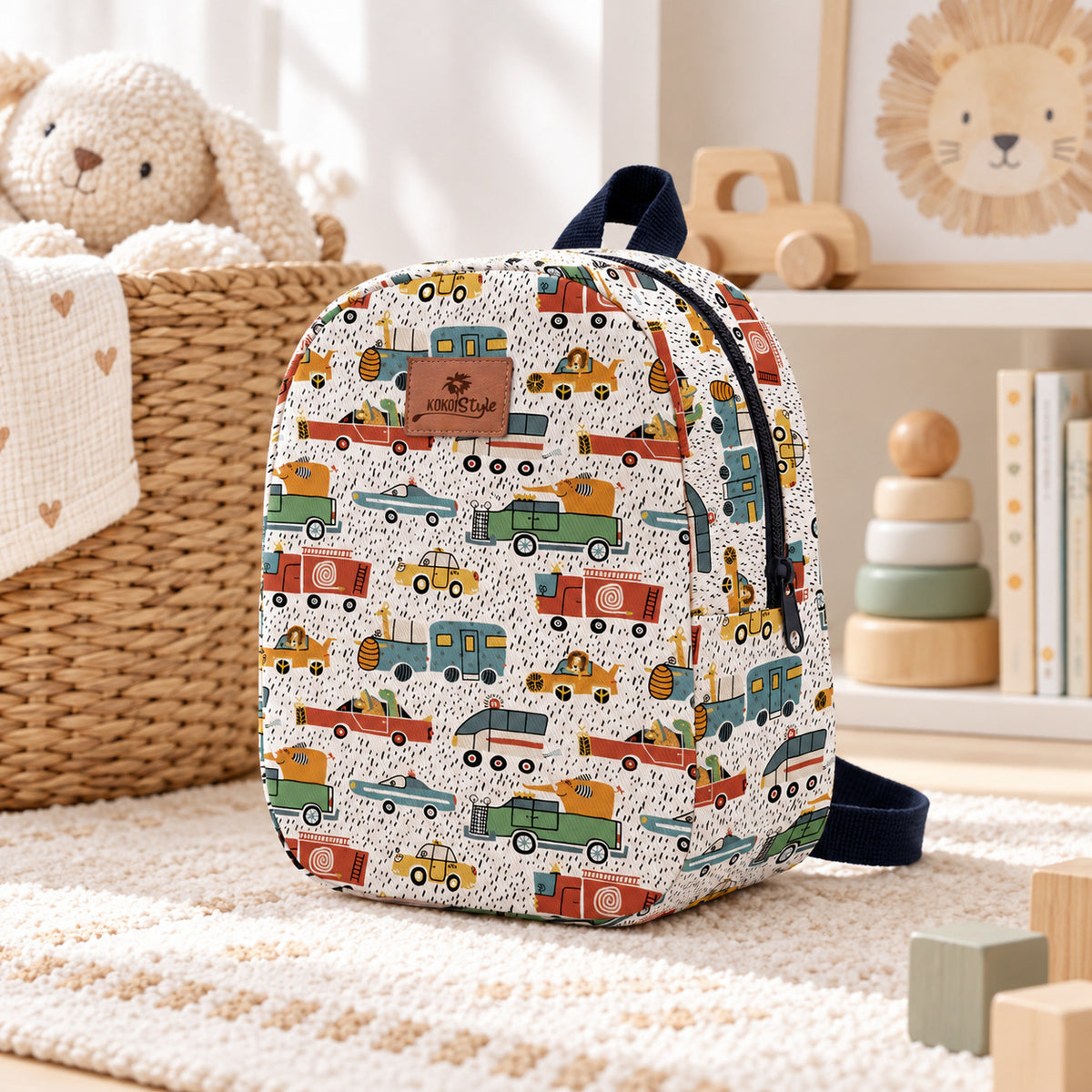 Kinderrucksack Tiere und Autos – Lifestyle